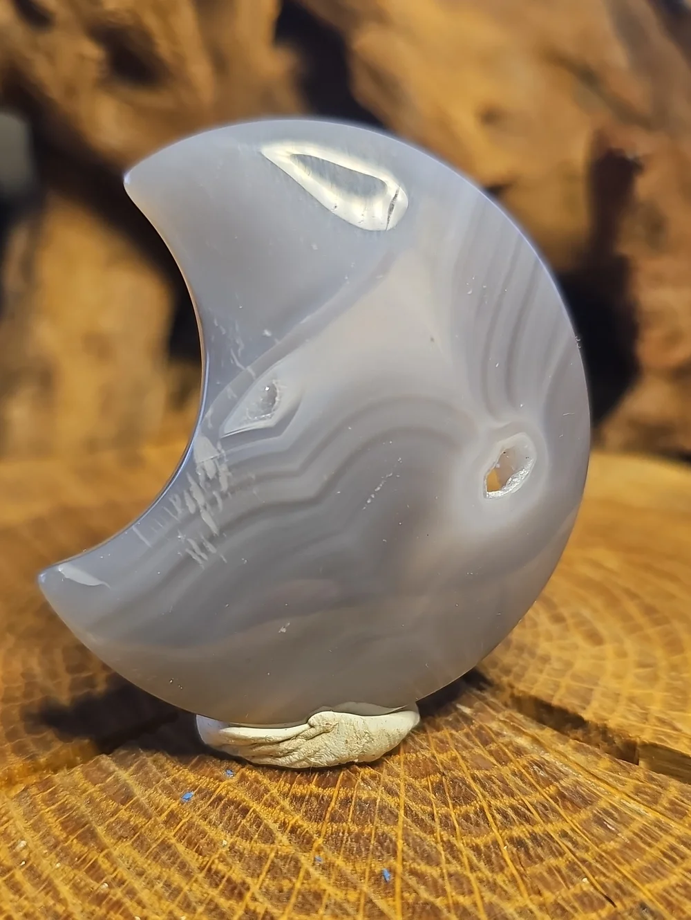 Druzy Agate Moon With Portal!